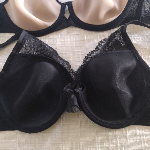 Lot Of 2 Soma Black Lightest Lift Underwire Perfect Coverage & Plunge Bra 36B - Picture 7 of 10